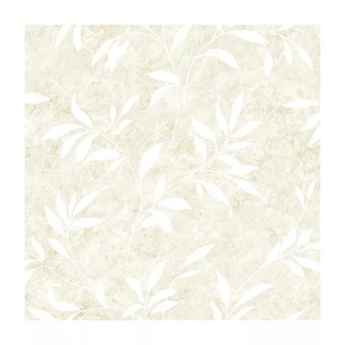 Sanibel Ivory Leaf Trail Wallpaper Sidewall Chesapeake DLR54513
