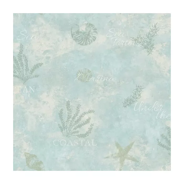 Marina Aqua Scenic Seaside Wallpaper Sidewall Chesapeake DLR54573