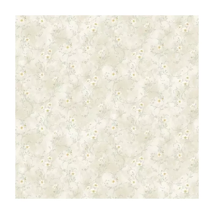Capri Grey Floral Trail Wallpaper Sidewall Chesapeake DLR54631