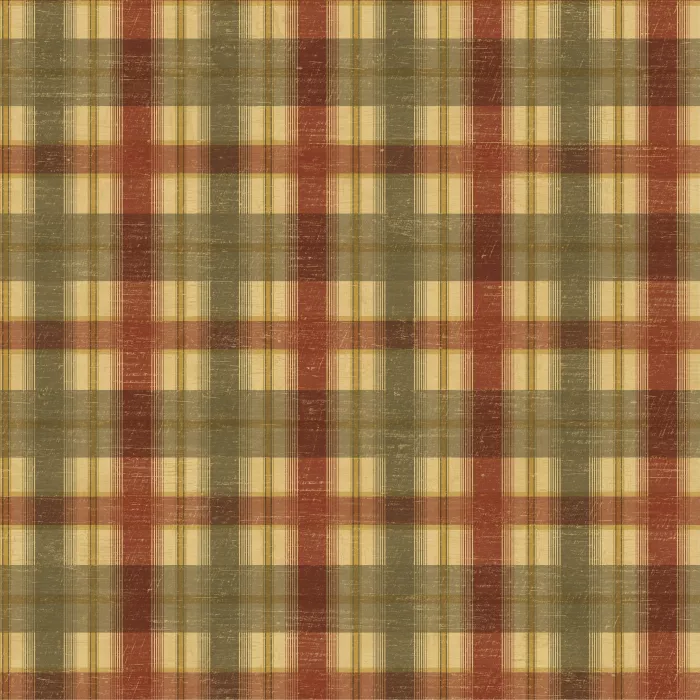 Red Wooden Plaid Wallpaper Sidewall Chesapeake FFR16132
