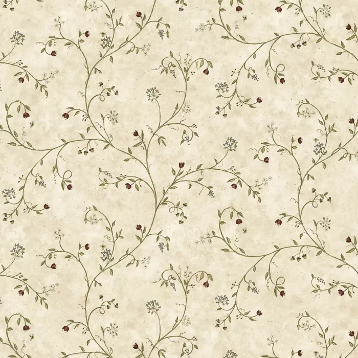 Neutral Wildflower Trail Wallpaper Sidewall Chesapeake FFR66163