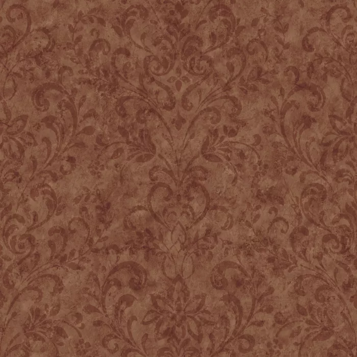 Red Country Damask Wallpaper Sidewall Chesapeake FFR66342