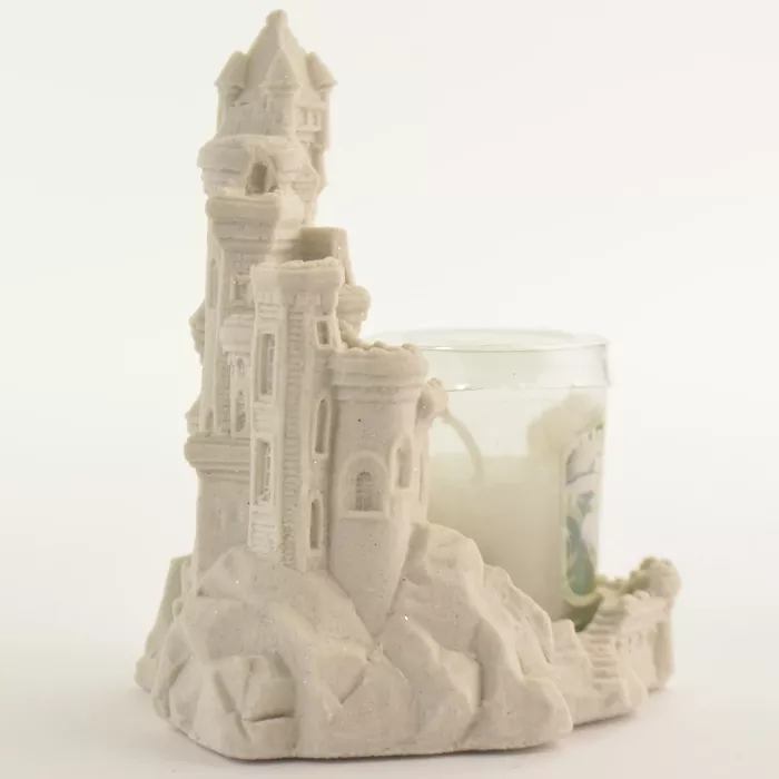 SAND-DECO Sand Castle Figurine & Candle Votive Holder - 6" Tall