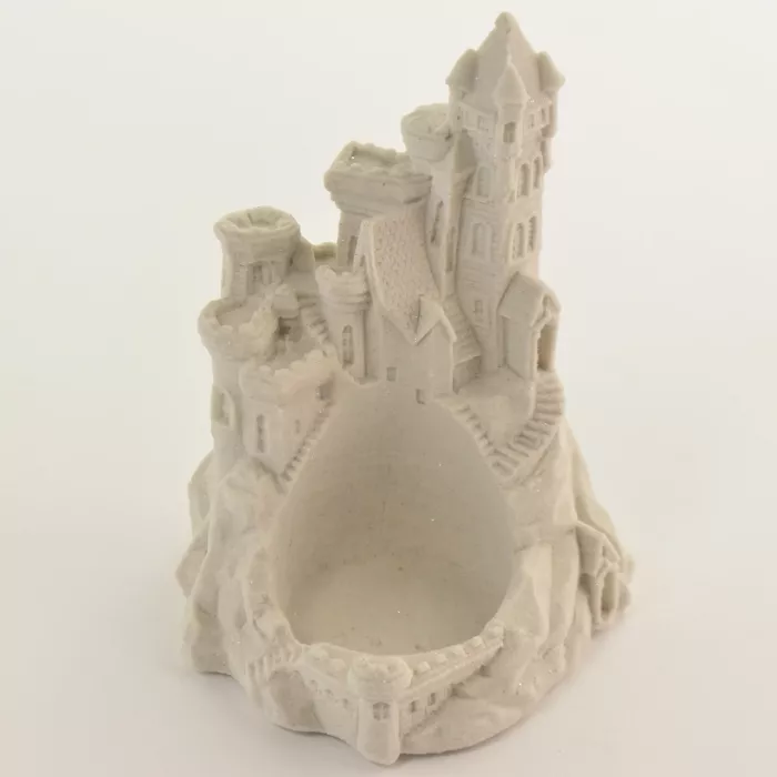 SAND-DECO Sand Castle Figurine & Candle Votive Holder - 6" Tall