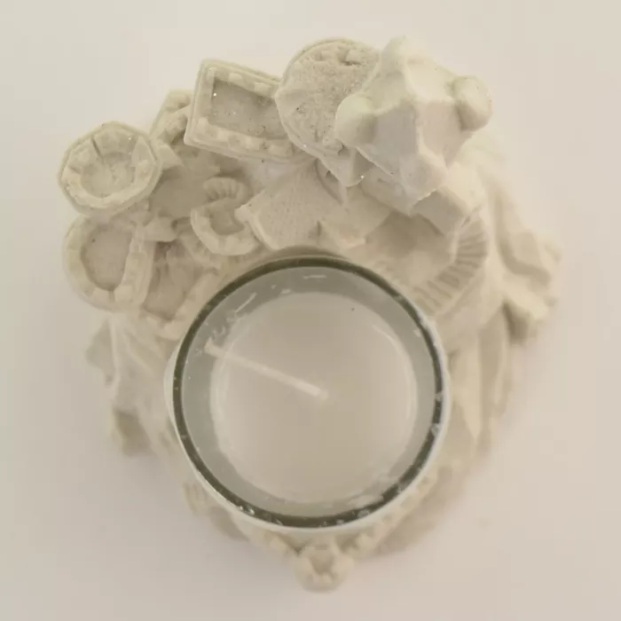 SAND-DECO Sand Castle Figurine & Candle Votive Holder - 6" Tall