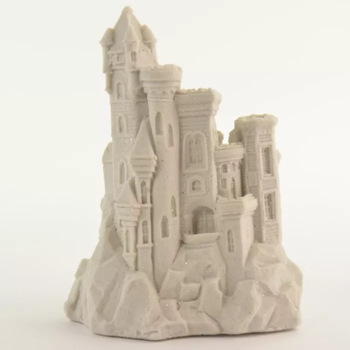 SAND-DECO Sand Castle Figurine & Candle Votive Holder - 6" Tall