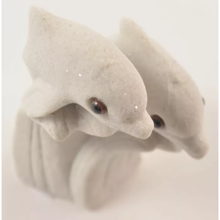 SAND-DECO Sand Sculpture Figurine DOL02 - Two Dolphins