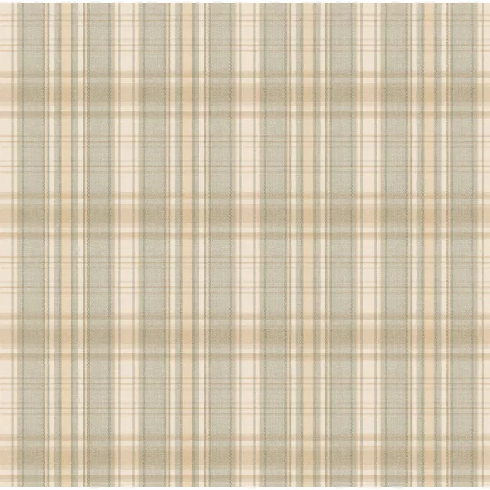 Sunny Cream Tartan Wallpaper Sidewall Chesapeake PUR130417