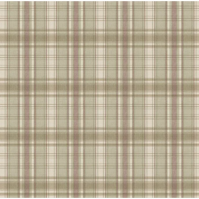Sunny Red Tartan Wallpaper Sidewall Chesapeake PUR130418