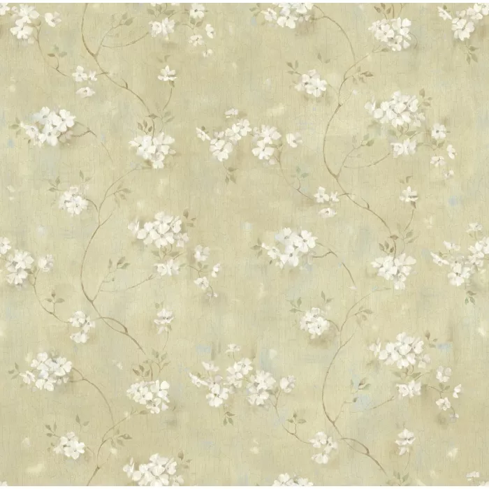 Braham Green Country Floral Scroll Wallpaper Sidewall Chesapeake PUR44103
