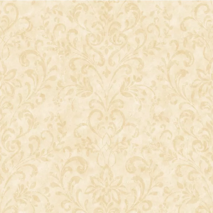 Phillip Cream Country Damask Wallpaper Sidewall Chesapeake PUR66345