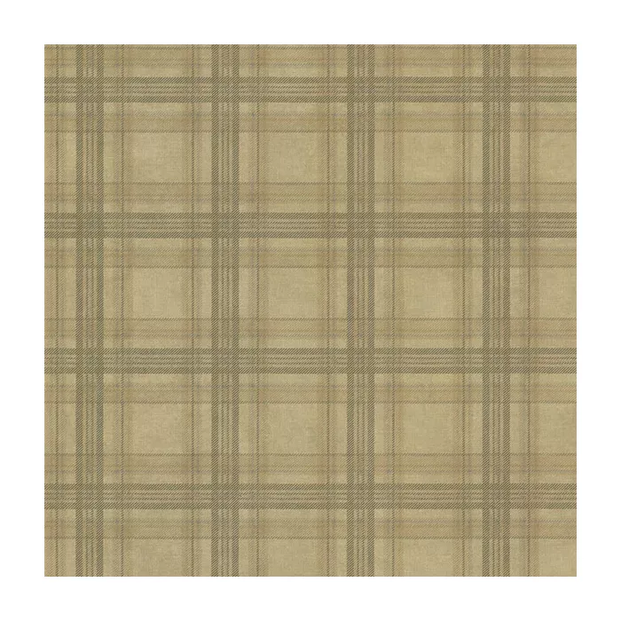 Fox Hollow Olive Plaid Wallpaper Sidewall Chesapeake TLL01413