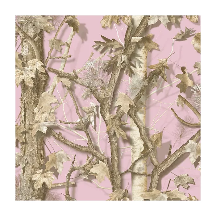 Sawgrass Pink Camo Forest Wallpaper Sidewall Chesapeake TLL01463