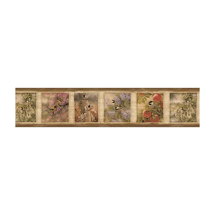 Oconee Brown Springfield Wallpaper Border Chesapeake TLL01572B