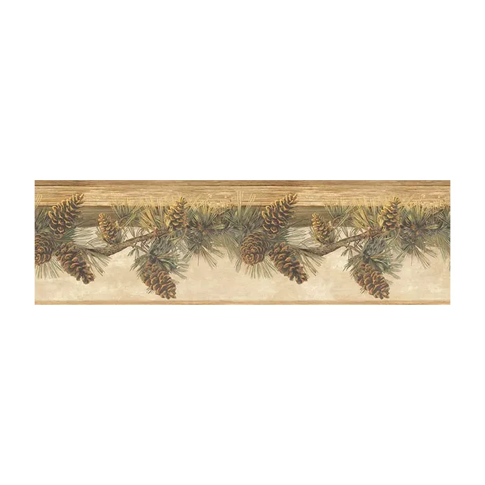 Pomona Maple Pine Hill Wallpaper Border Chesapeake TLL01631B