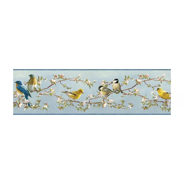 Vandalia Sky Songbird Wallpaper Border Chesapeake TLL48511B