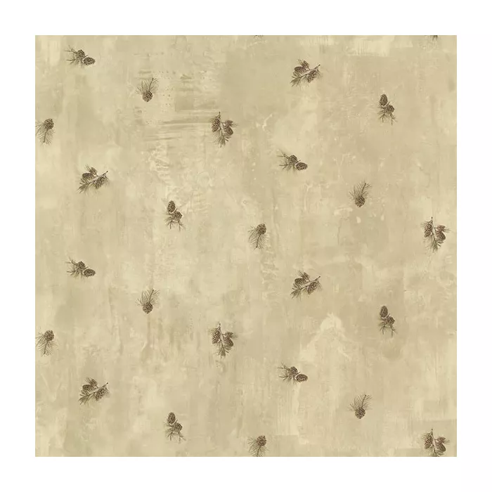 Brantley Beige Pinecone Toss Wallpaper Sidewall Chesapeake TLL49467