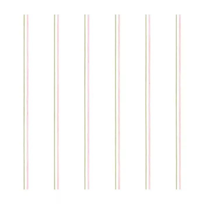 Thin Stripe Wallpaper Green, Pink Norwall Wallcovering PP35500