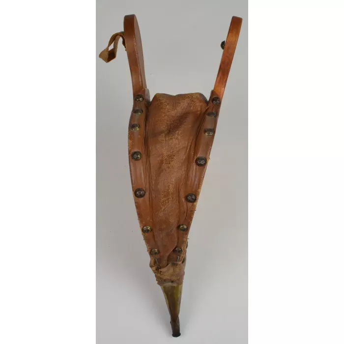 Antique Wood & Leather Hearth Fireplace Bellows - 17" Tall