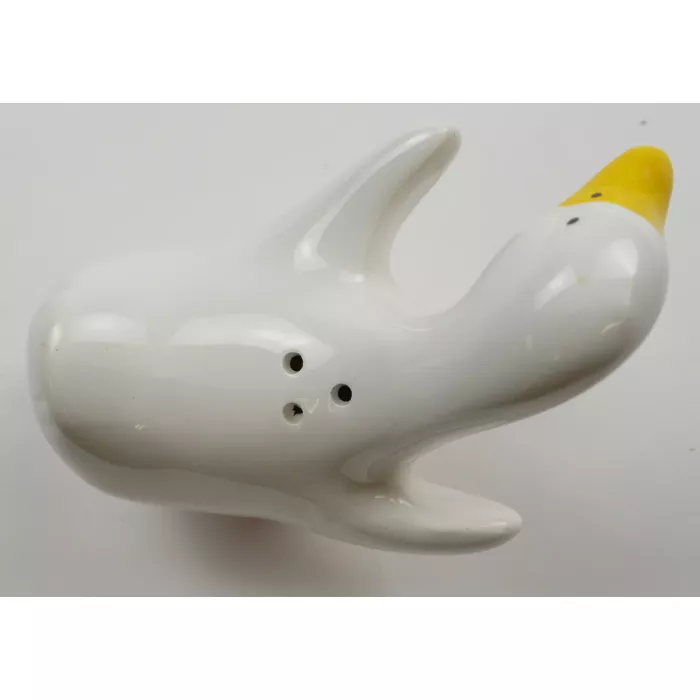 Ceramic Salt & Pepper Shakers - White Ducks With Yellow Beak - 3.5" Tall