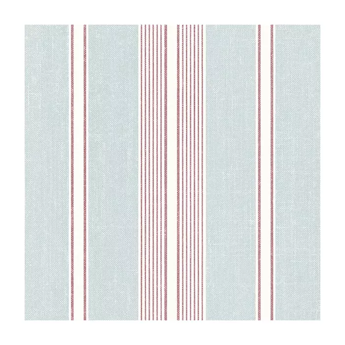 Cushion Stripe Wallpaper Aqua, Red, White Norwall Wallcovering SD36117