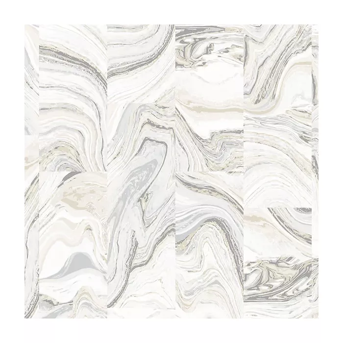 Agate Tile Wallpaper Beige, Grey, Ivory Norwall Wallcovering G67976
