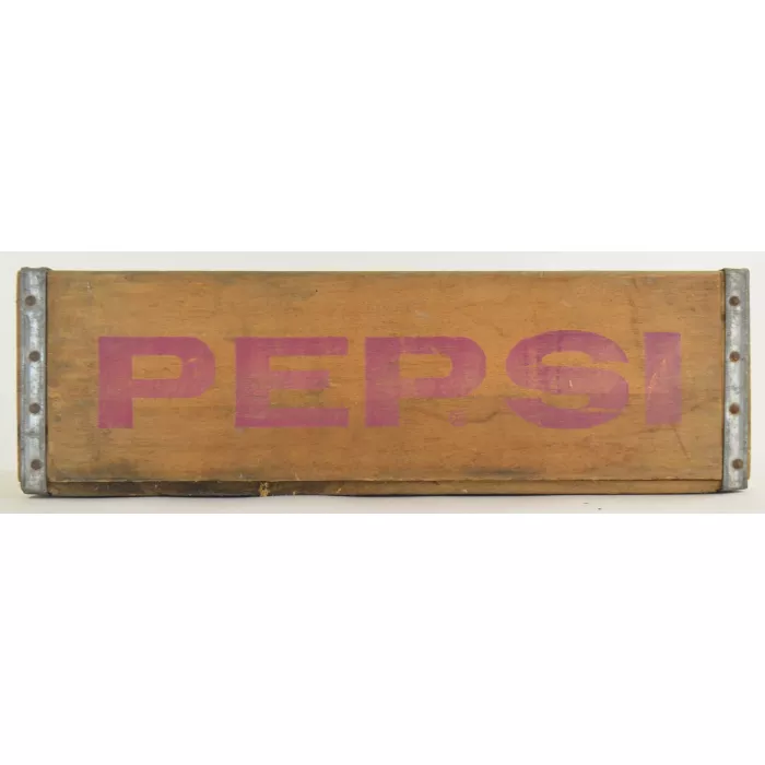 Pepsi Cola Crate - Wood Grain Carrier - Signer 1988