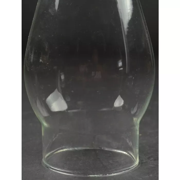 Vintage Clear Glass Saw Tooth Top Hurricane Lamp Chimney - 8.5" Tall