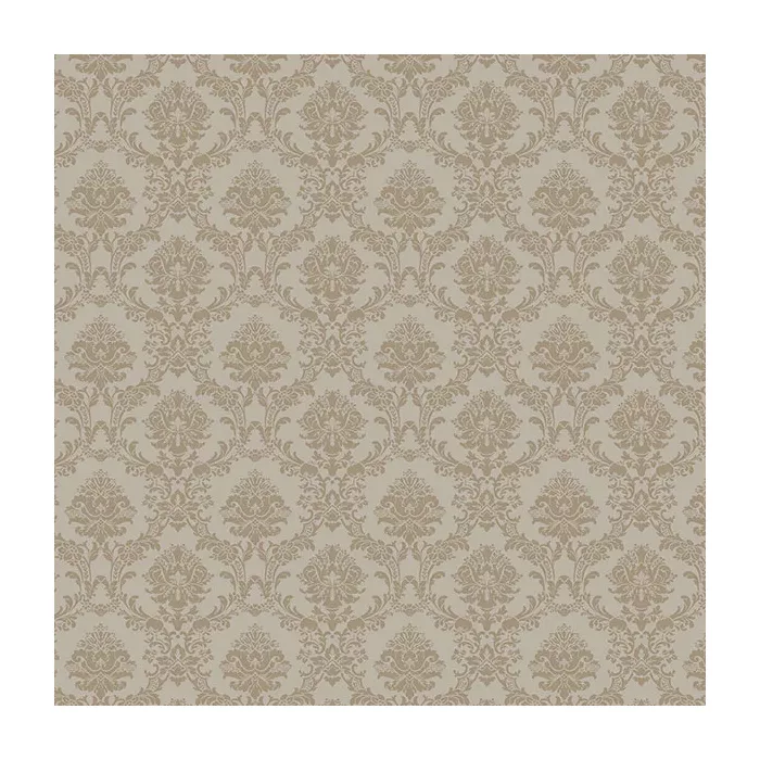 Mini Damask Wallpaper Brown, Metallic Gold Norwall Wallcovering SD36138
