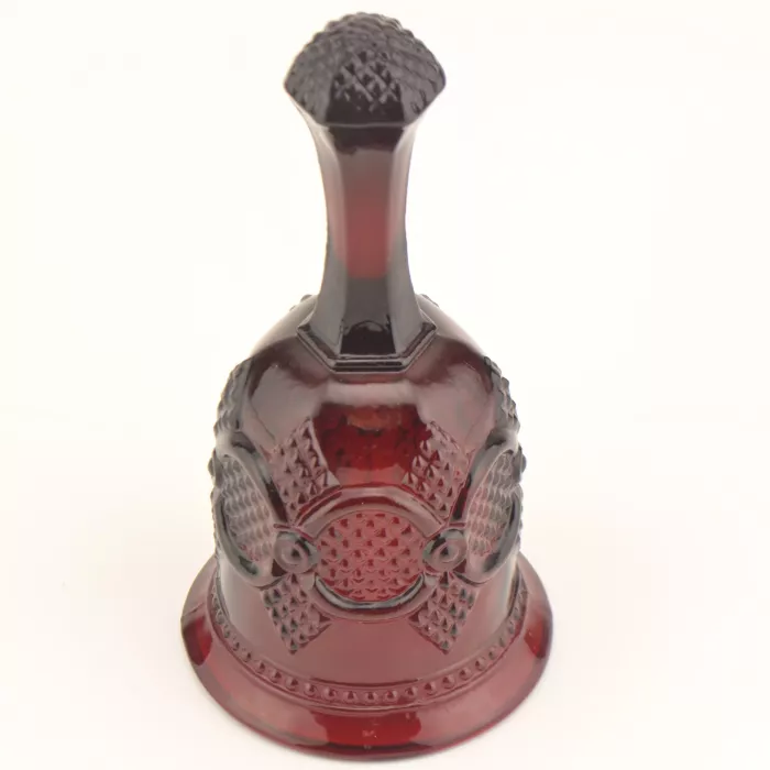 Avon Crystal - 1876 Cape Cod Ruby - Hostess Bell - 6.5" Tall