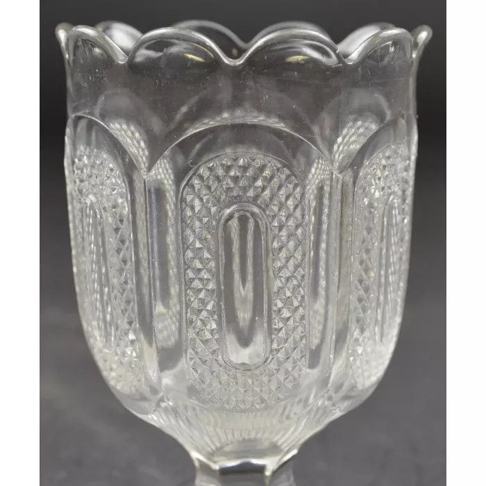 Gillinder And Sons Buckle Pattern - Scalloped Open Sugar - 5" Tall