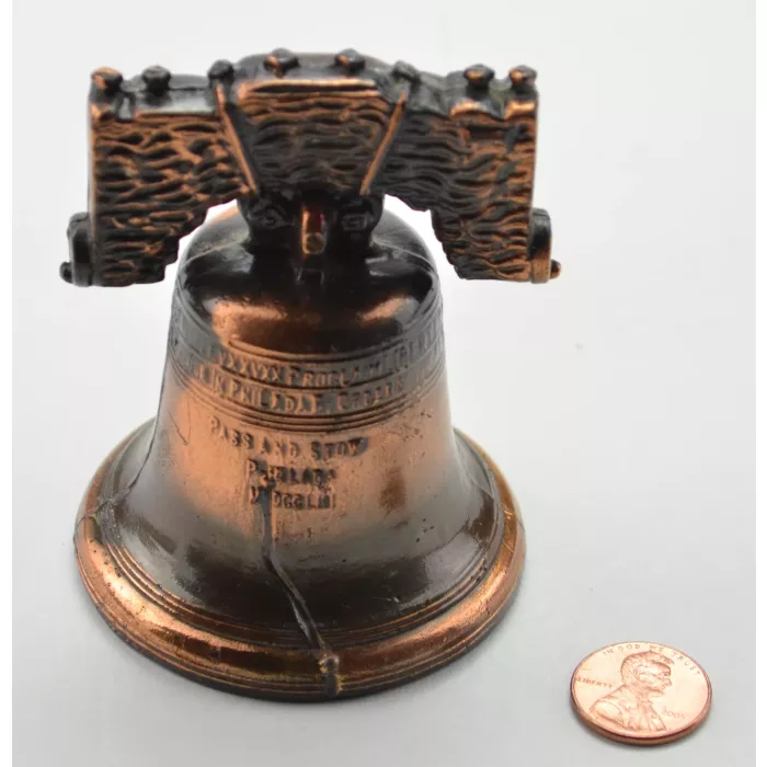 Collectible Brass Liberty Bell - 3" Tall