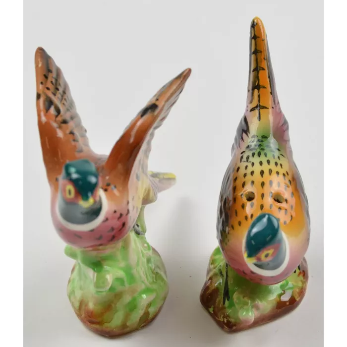 Ceramic Salt & Pepper Shakers - Pheasants - 2.75" Tall