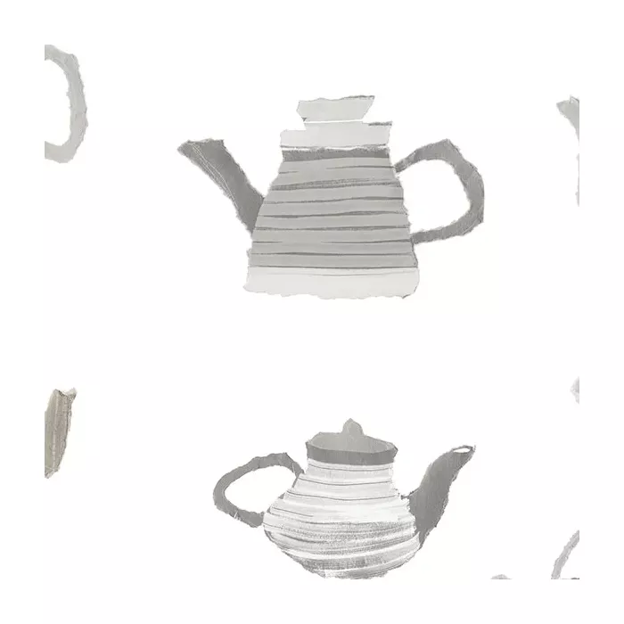 Tea Pots Wallpaper Beige, Grey Norwall Wallcovering CK36634