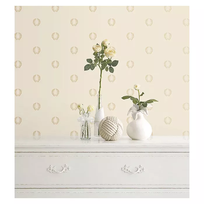Allover Scroll Emboss Wallpaper Light Beige Norwall Wallcovering IM36411