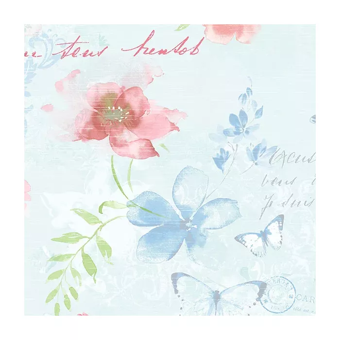 Memento Wallpaper Blue, Pink Norwall Wallcovering AB42433