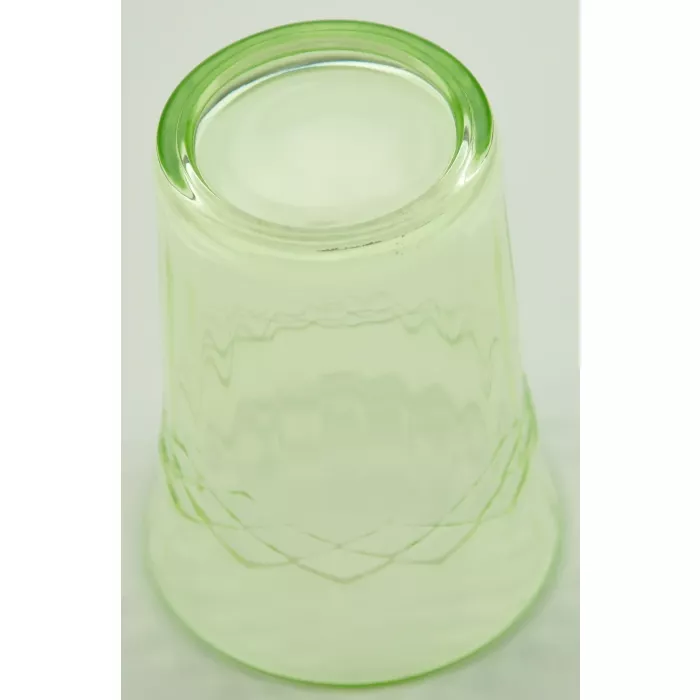 Vintage Green Depression Drinking Glass