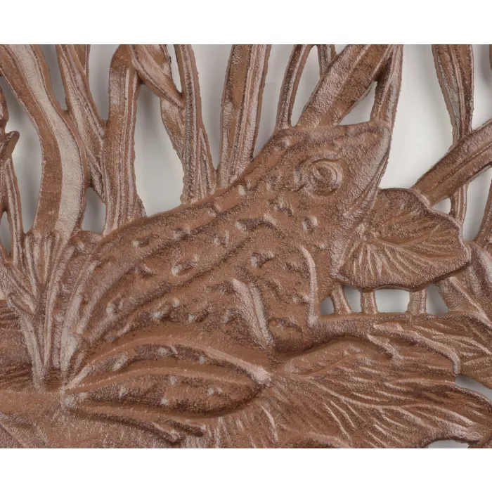 Iron Yard & Garden Stepping Stone - Frog On Lily Pad - 11 3/8" Wide