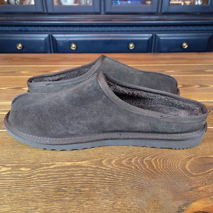 Men’s Cruz Genuine Suede Clog Slippers Size 13 Dark Brown