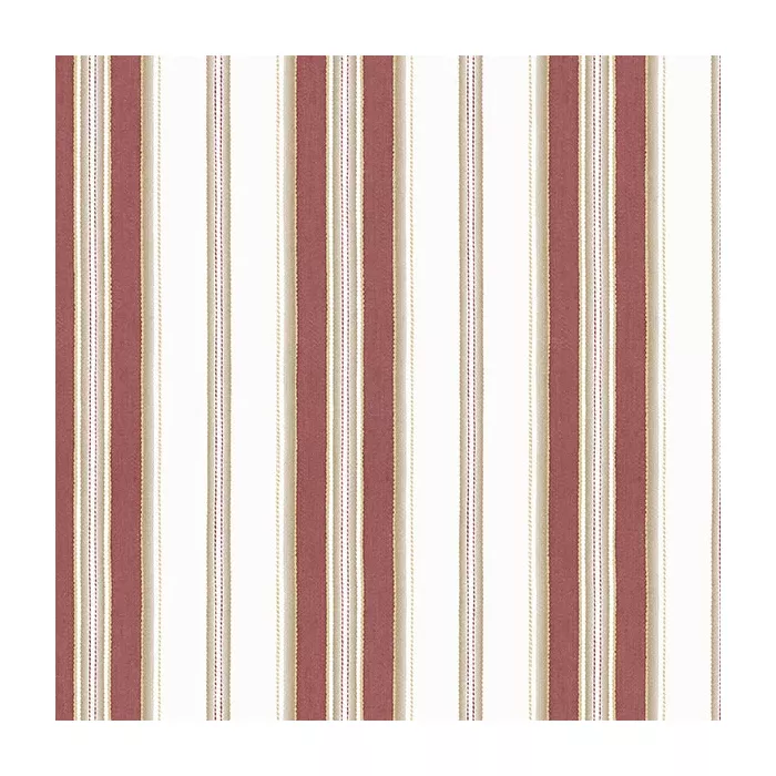 Heritage Stripe Wallpaper Red, White, Metallic Gold Norwall Wallcovering SD36107