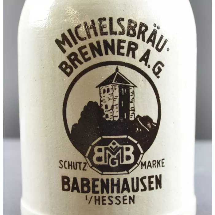 Collectible Michelsbrau Brenner A. G. Half Liter Beer Stein - 5" Tall