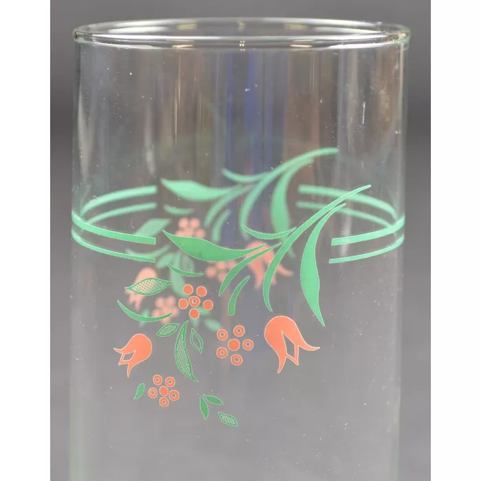 Corning 14 Oz. Cooler Tumbler - Rosemarie Pattern - 5.875" Tall