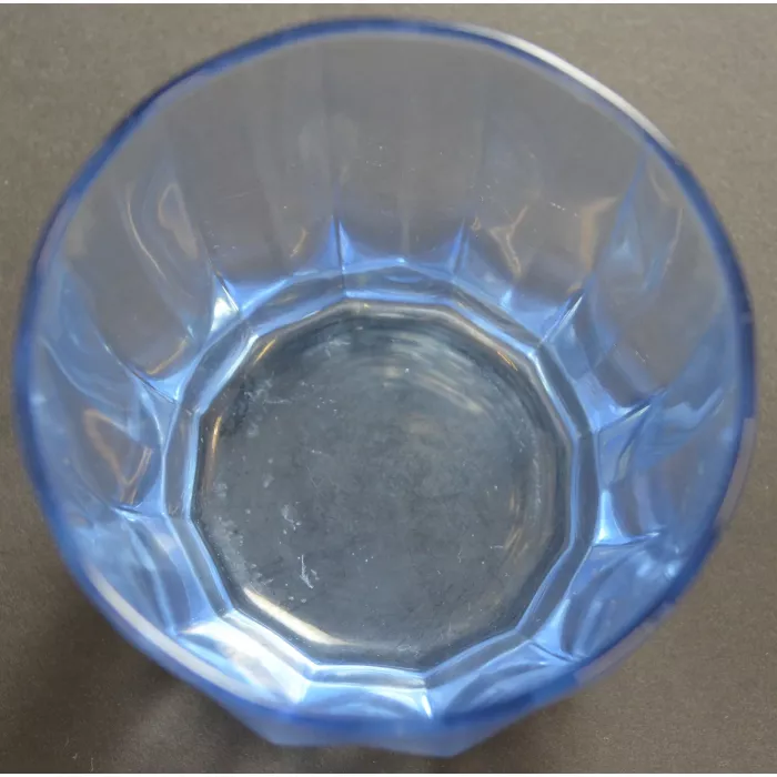 Vintage 7 Oz. Blue On The Rocks Glass - 3" Tall