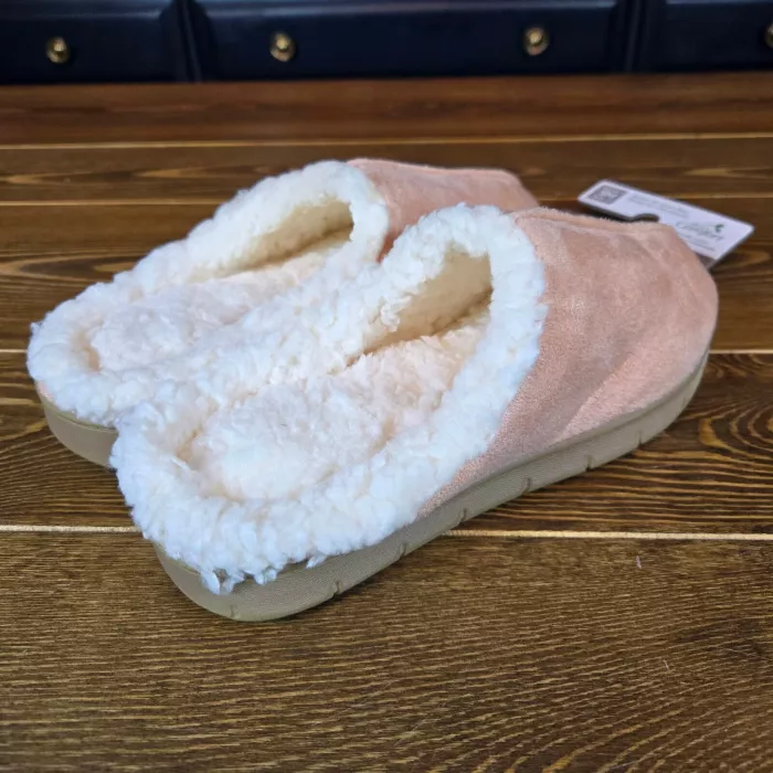 Isotoner Women's Rory Microsuede Hoodback Slippers Evening Sand Sm 6.5 - 7