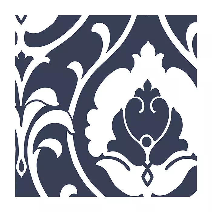 Italian Damask Wallpaper Navy Norwall Wallcovering SH34512