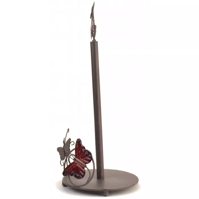 Metal Paper Towel Holder Stand - Butterfly - 15.75" Tall