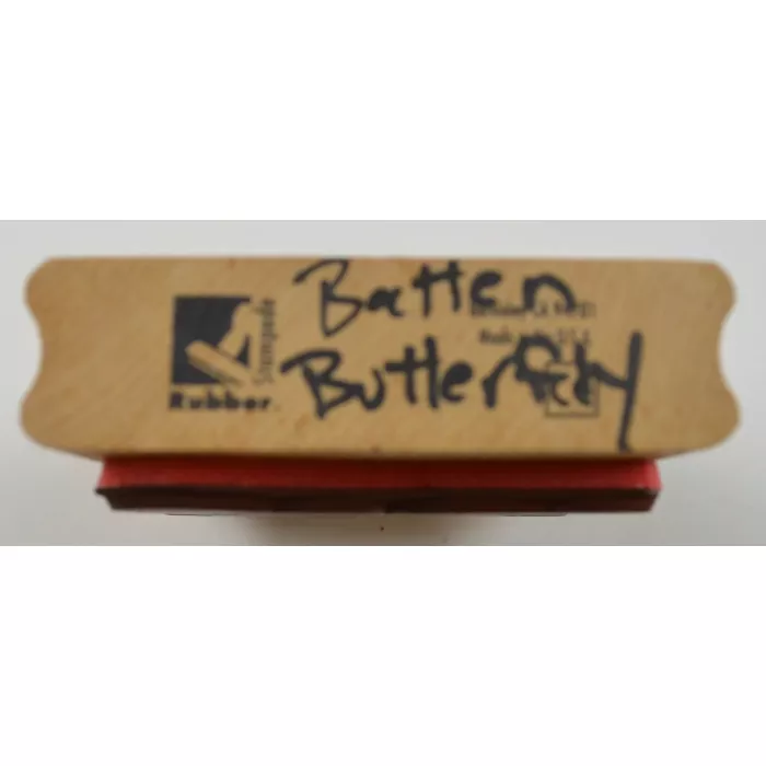 Wood Mounted Rubber Stamp By Rubber Stamps - Battenberg Butterfly