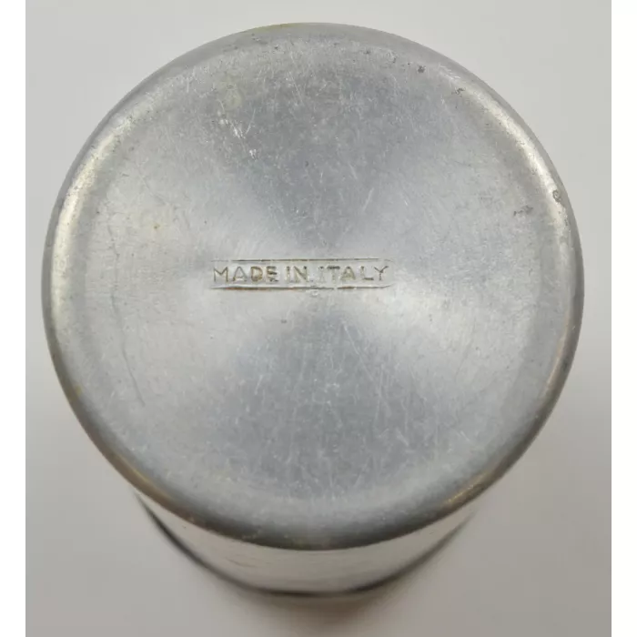 Vintage Aluminum Salt & Pepper Shakers - Made In Italy - 2.75" Tall