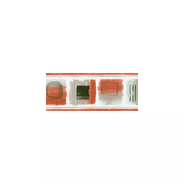 Red and Gray Color Block Wallpaper Border CT78155FB