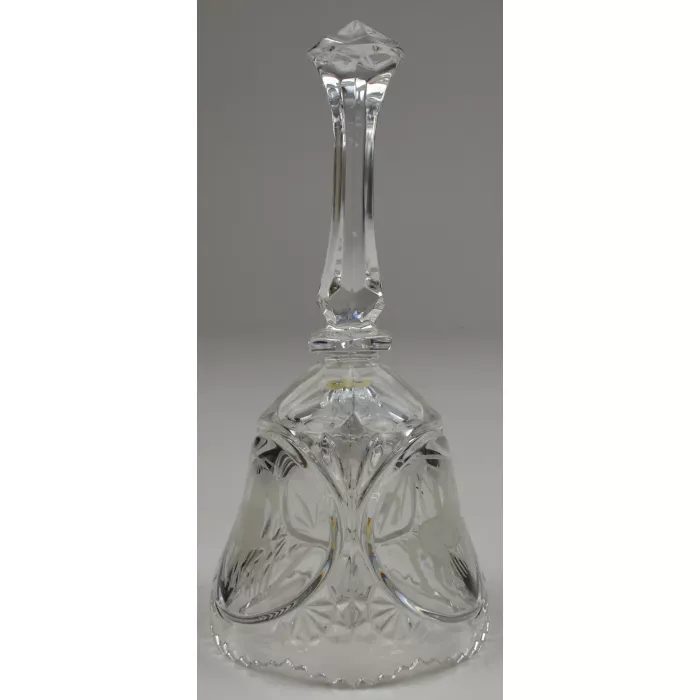 Etched Unicorn Pattern Crystal Bell - 8" Tall